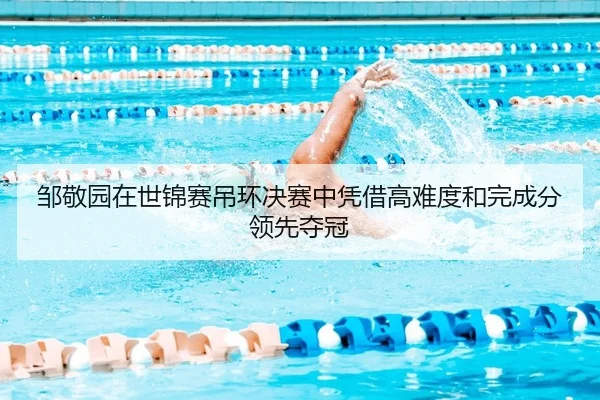 邹敬园在世锦赛吊环决赛中凭借高难度和完成分领先夺冠
